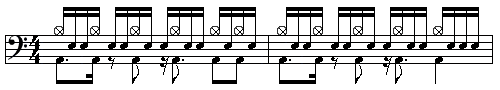 チャイナシンバルの使用例の楽譜5