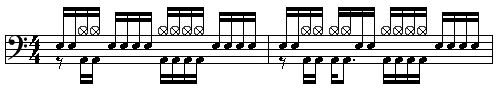 チャイナシンバルの使用例の楽譜6