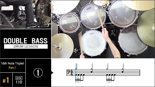 2アングル・1小節のドラム演奏動画の画面構成3